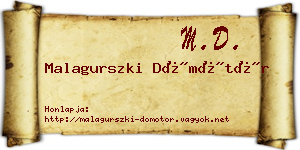Malagurszki Dömötör névjegykártya